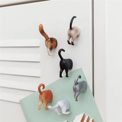 Kikkerland Cat Butt Magnets-Magnet Kedi Poposu