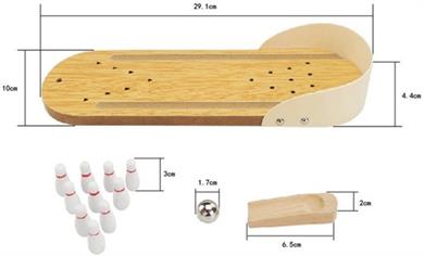 Ahşap Masaüstü Bowling Oyunu