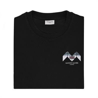 Maison Sacrée Sweatshirt Sur La Neige Siyah Baskılı
