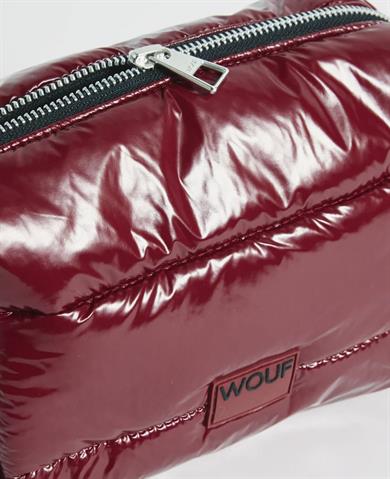 Wouf Makyaj Çantası Toiletry Bag Quilted Burgundy Glossy
