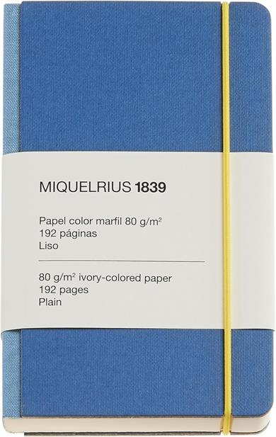 Miquelrius Notebook 1839 - Retro Sert Kapak Çizgisiz Defter Mavi 