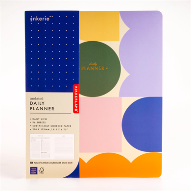 Kikkerland Inkerie Undated Daily Planner-Tarihsiz Günlük Planlayıcı
