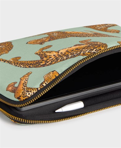 Wouf iPad Sleeve Tablet Kılıfı Emerald Leopard