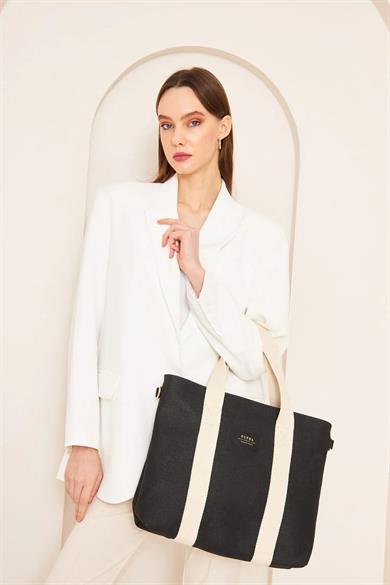 Pupba Omuz Çantası Yaga Large Tote Bag Siyah