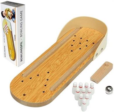 Ahşap Masaüstü Bowling Oyunu