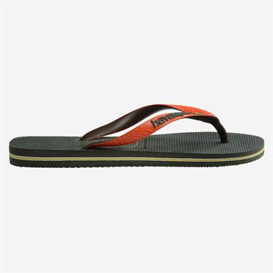 Havaianas Parmakarası Terlik Brasil Mix Olive Green/Sunset Orange