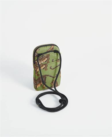 Wouf Telefon Çantası Crossbody Phone Bag Daily Olive Leopard