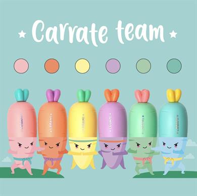 Legami 6lı Mini Fosforlu Kalem Seti Carrate Team Havuç