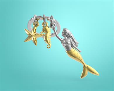 Metalmorphose Anahtarlık Deniz Kızı