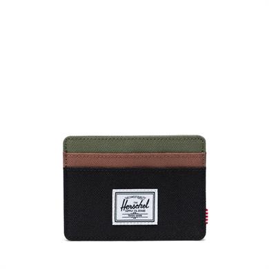 Herschel Kartlık Charlie Cardholder Black/Four Leaf Clvr/Sddle Brn