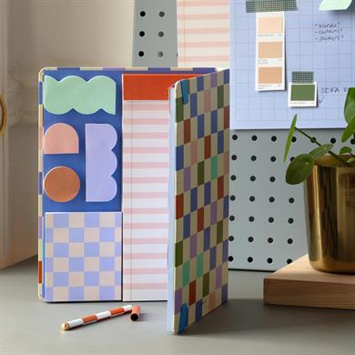 Kikkerland Inkerie Notepad with Sticky Notes Set and Pen-Yapışkanlı Not Seti Ve Kalemli Defter