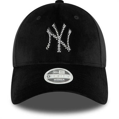 New Era Kadın Şapka Wmns Velour Diamante 9forty New York Yankees Black