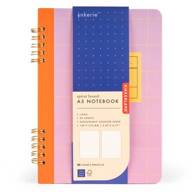 Kikkerland Spiral Bound A5 Notebook-Spriralli A5 Defter