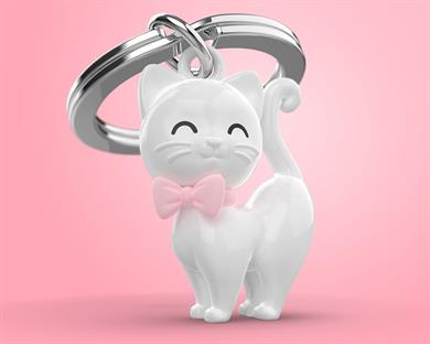 Metalmorphose Anahtarlık Beyaz Kedi