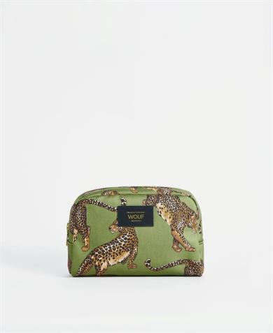 Wouf Makyaj Çantası Toiletry Bag Daily Olive Leopard