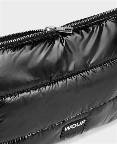 Wouf Clutch, El Çantası Pouch Quilted Black Glossy
