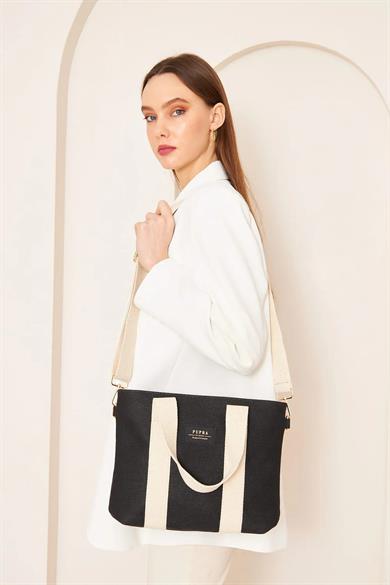 Pupba Omuz Çantası Yaga Tote Bag Siyah