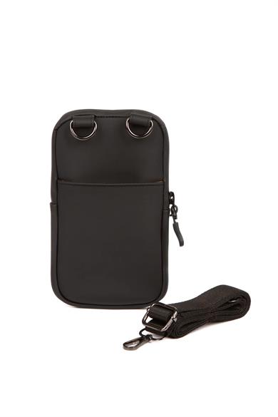 Pupba Omuz, Telefon Çantası Line X Deri Siyah/Siyah