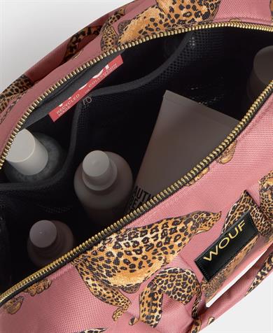 Wouf Makyaj Çantası Large Toiletry Bag Blush Leopard