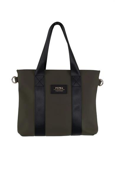 Pupba Omuz Çantası Yaga X Tote Bag Deri Haki
