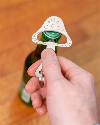 Kikkerland Mushroom Keychain Bottle Opener-Şişe Açacağı Anahtarlık Mantar