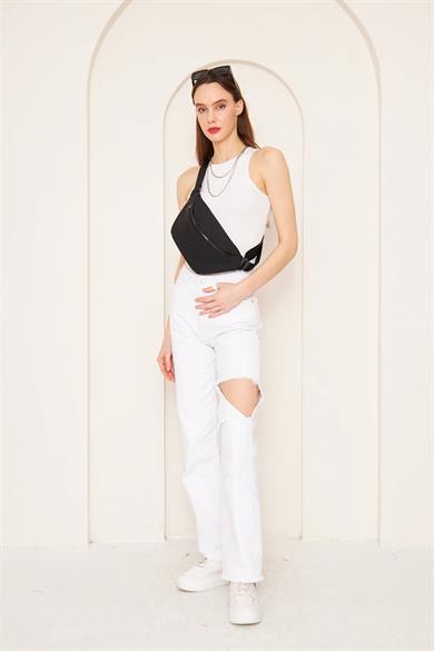 Pupba Bel Çantası Mojo X Deri Siyah