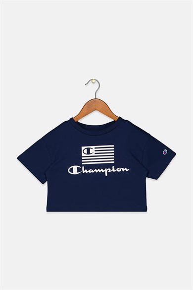 Champion Çocuk Tshirt Flag Logo Lacivert