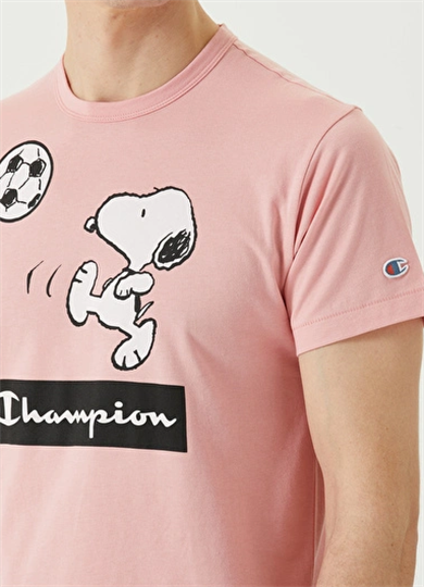 Champion Tshirt x Peanuts Açık Pembe