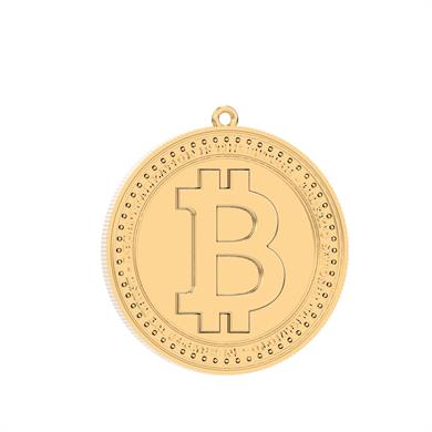 Chocli 18 Ayar Altın Kaplama Kolye Bitcoin
