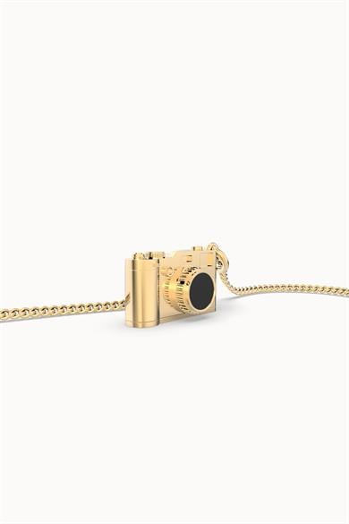 Chocli 18 Ayar Altın Kaplama Kolye Fotoğraf Makinesi