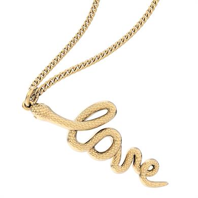 Chocli 18 Ayar Altın Kaplama Kolye Love Snake
