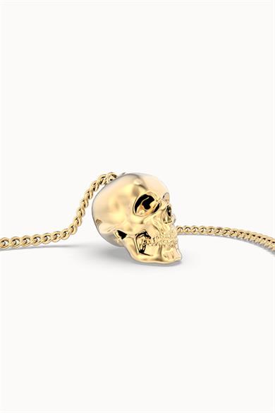 Chocli 18 Ayar Altın Kaplama Kolye Skull