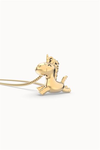 Chocli 18 Ayar Altın Kaplama Kolye Uçan Unicorn