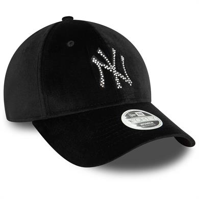 New Era Kadın Şapka Wmns Velour Diamante 9forty New York Yankees Black
