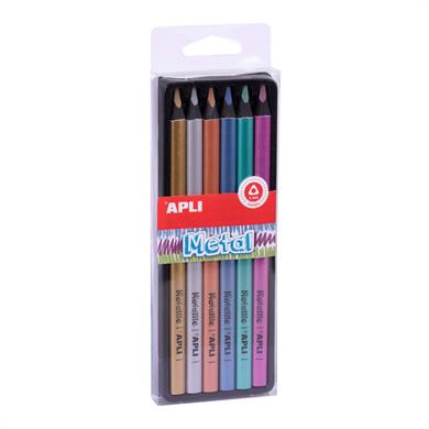 Apli Kuruboya Seti 6lı Metalik Renkler