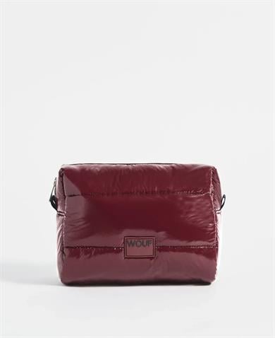 Wouf Makyaj Çantası Toiletry Bag Quilted Burgundy Glossy