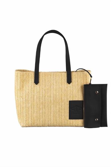 Dellel Hasır Omuz Çantası Wicky Siyah