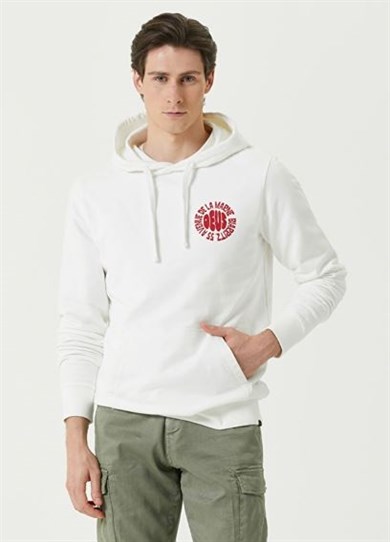 Deus Ex Machina Kapüşonlu Sweatshirt Marine Beyaz