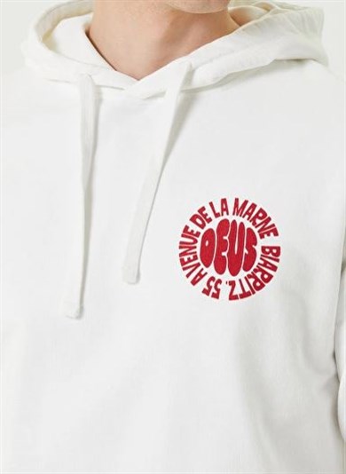 Deus Ex Machina Kapüşonlu Sweatshirt Marine Beyaz