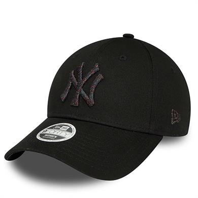 New Era Kadın Şapka New York Yankees Metallic Logo Black