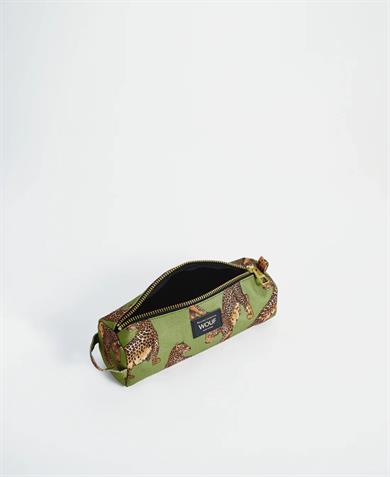 Wouf Kalem Kutusu Pencil Case Daily Olive Leopard