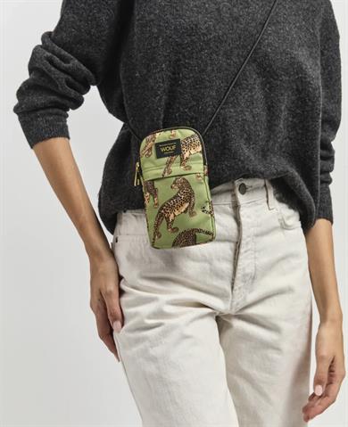 Wouf Telefon Çantası Crossbody Phone Bag Daily Olive Leopard