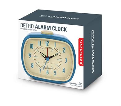 Kikkerland Blue Retro Alarm Clock-Retro Çalar Saat Mavi
