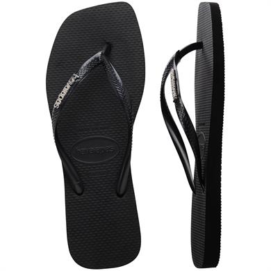 Havaianas Parmakarası Terlik Square Logo Metallic Black/Silver
