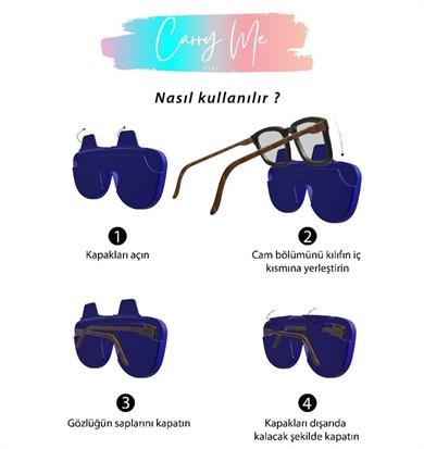 Carry Me Case Silikon Gözlük Kılıfı - Lacivert