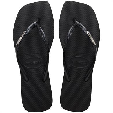 Havaianas Parmakarası Terlik Square Logo Metallic Black/Silver