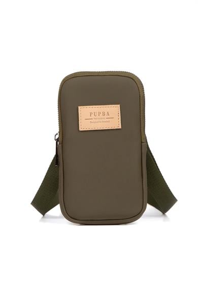 Pupba Omuz, Telefon Çantası Line X Deri Haki