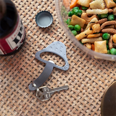 Kikkerland Mushroom Keychain Bottle Opener-Şişe Açacağı Anahtarlık Mantar
