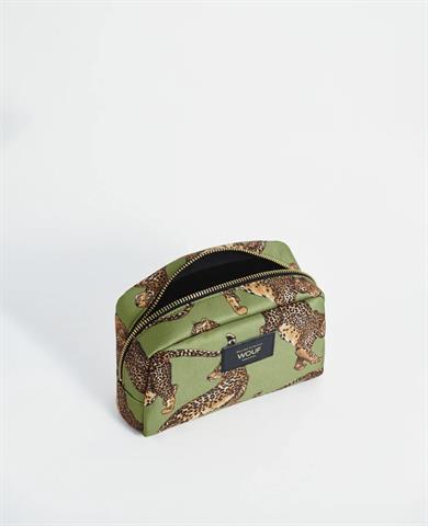Wouf Makyaj Çantası Toiletry Bag Daily Olive Leopard