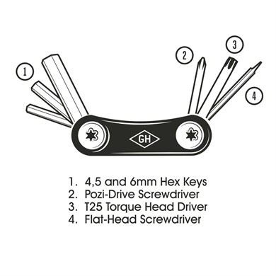 Gentlemens Hardware Çok Amaçlı Bisiklet Tamir Seti